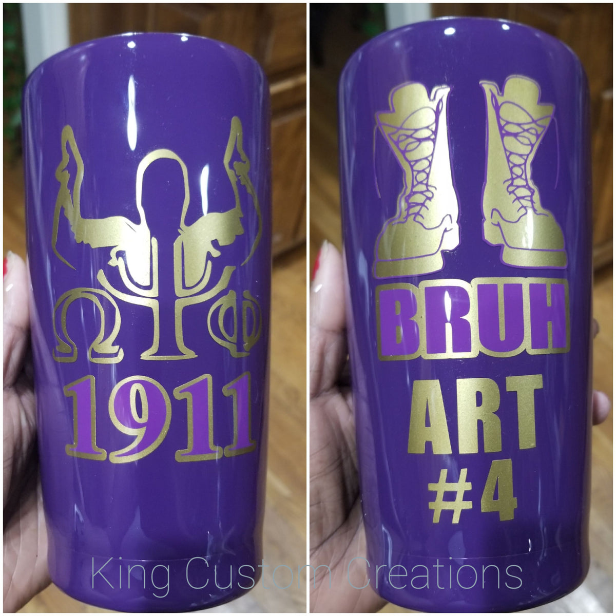 Omega Psi Phi Yeti Custom Engraved Tumbler 30oz