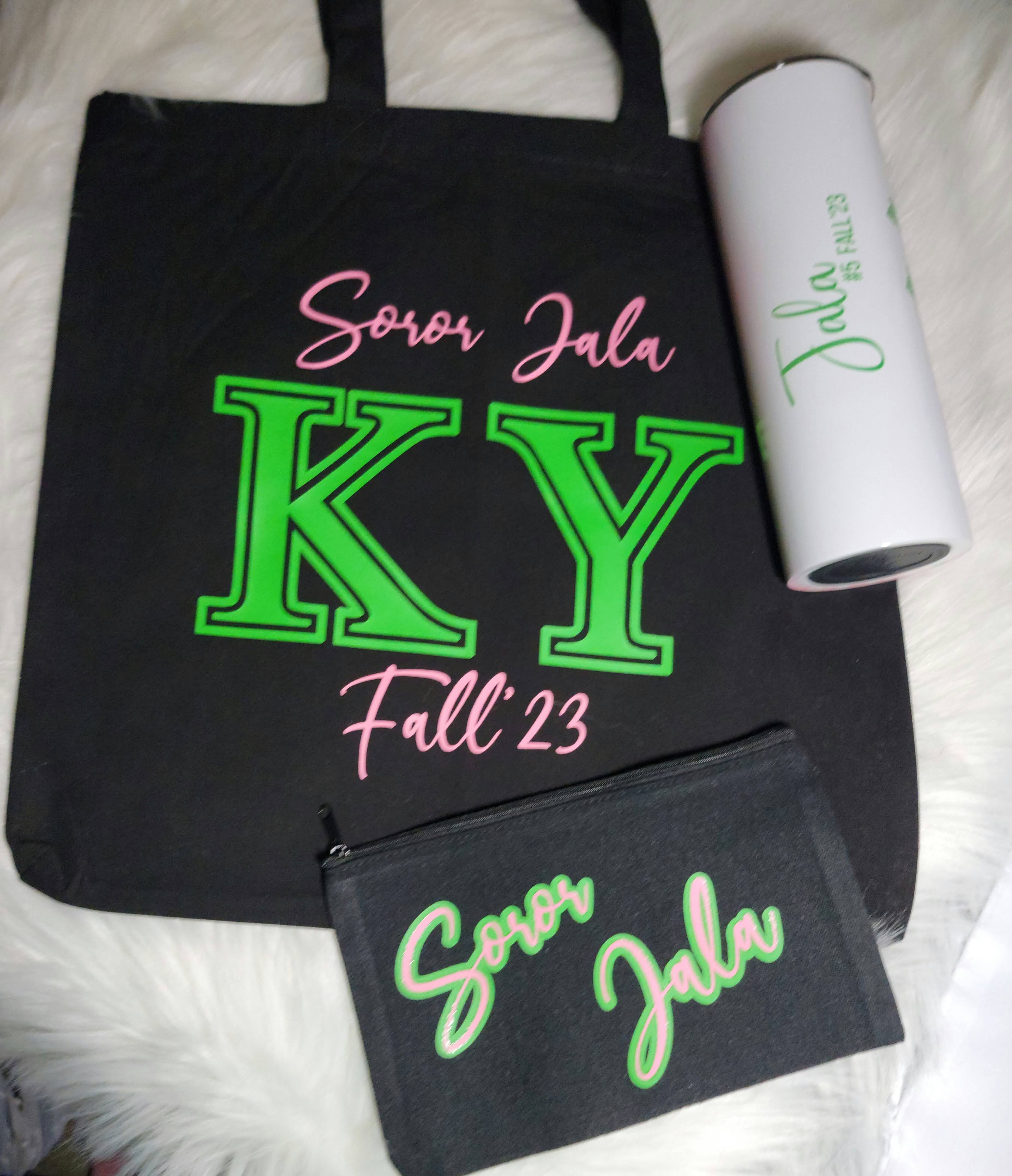 Greek - Personalized "Soror" Makeup Bag