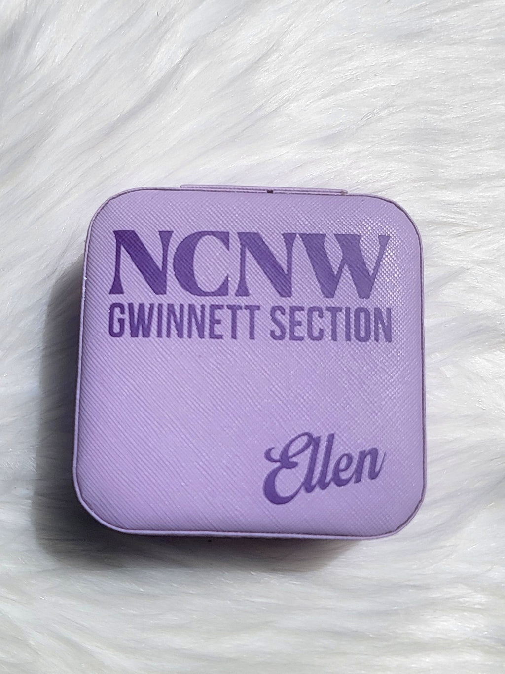 NCNW - NCNW Section Personalized Lavender Travel Jewelry Box