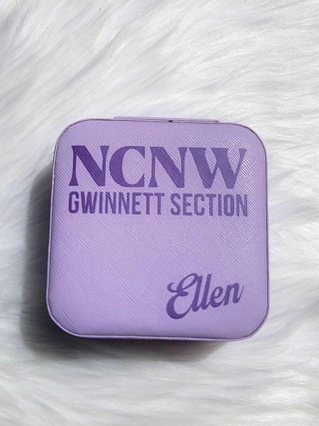 NCNW - NCNW Section Personalized Lavender Travel Jewelry Box
