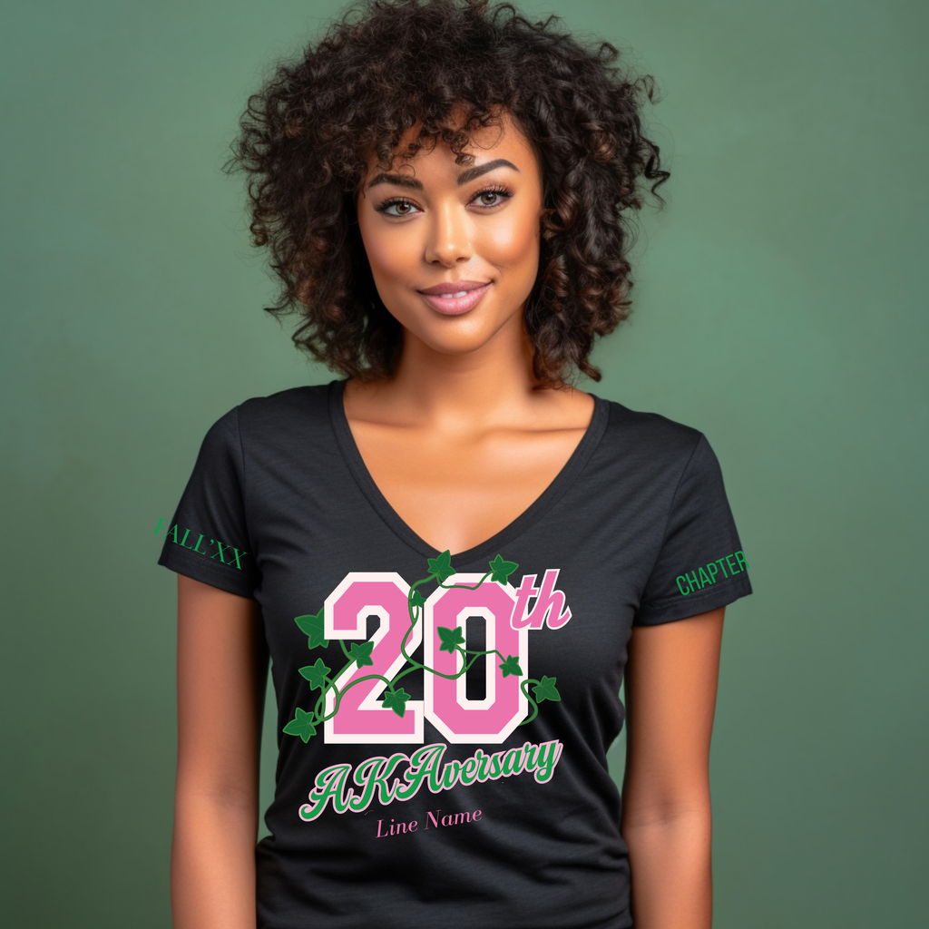 Greek - 20th AKAversary Shirt with Custom Sleeves