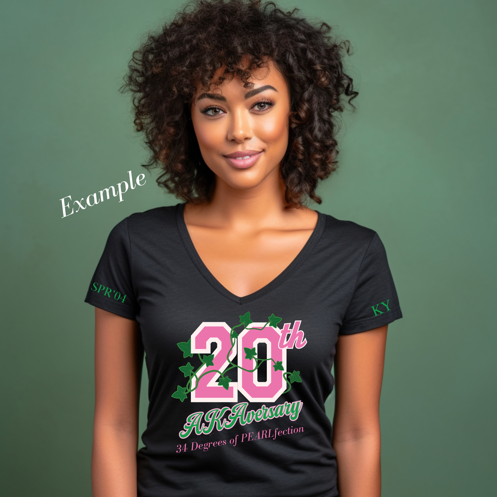 Greek - 20th AKAversary Shirt with Custom Sleeves