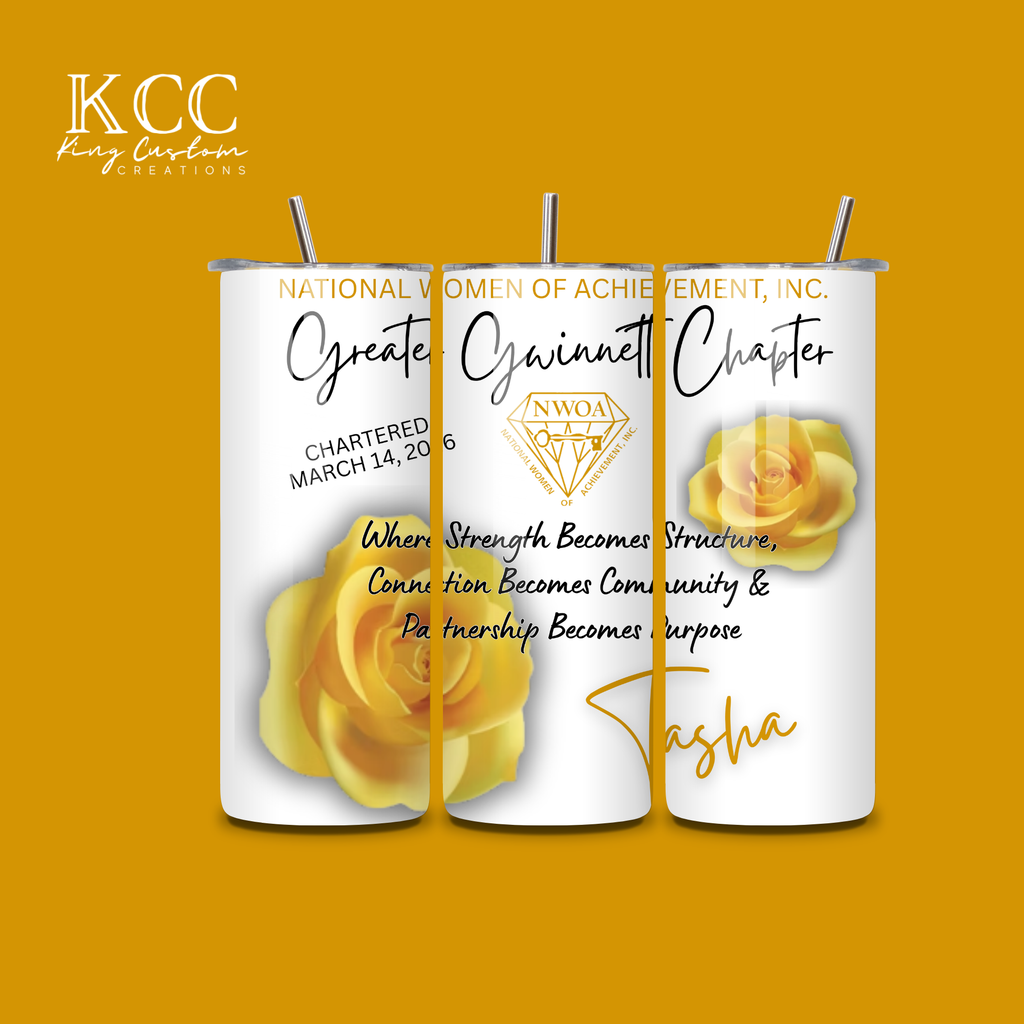 NWOA - NWOA GGC  Personalized 20oz Stainless Steel Tumbler
