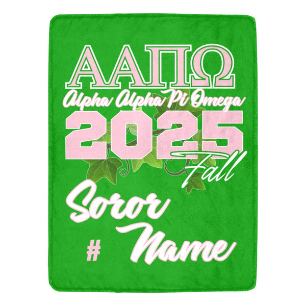 Greek - AAPiO Personalized Sorority-Inspired Micro Fleece Blanket