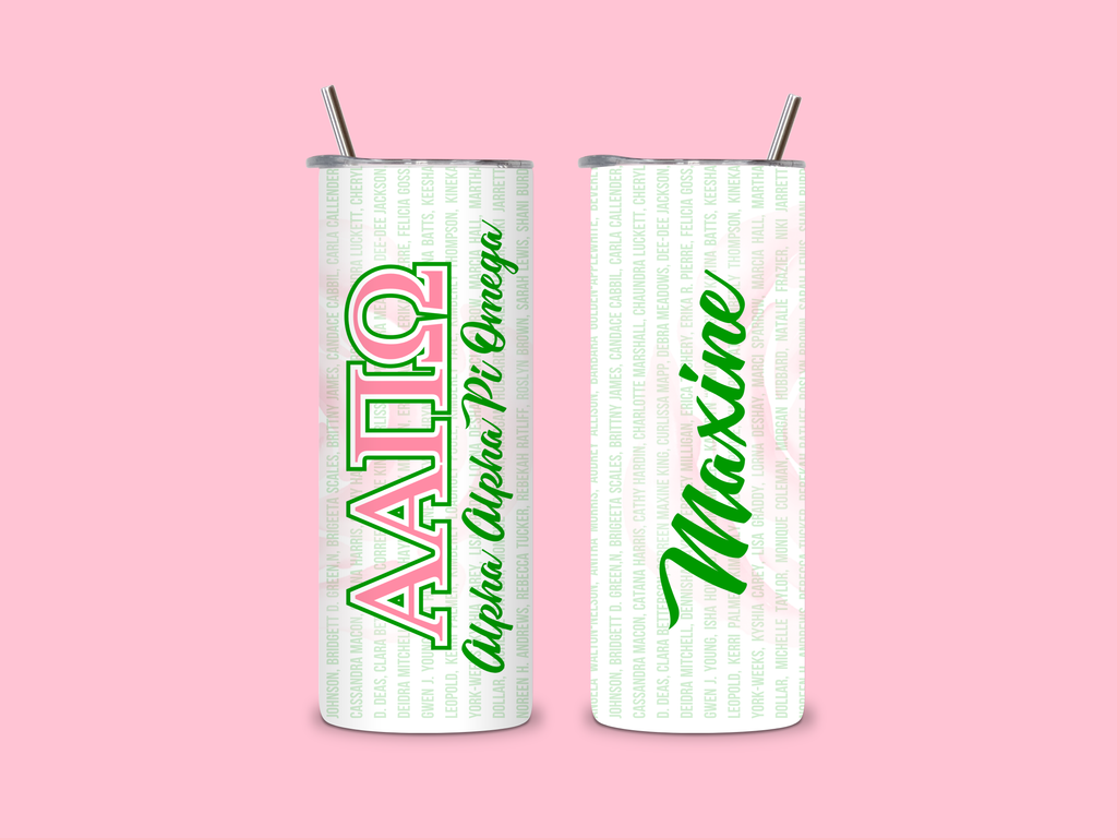 Greek - 20 oz Alpha Alpha Pi Omega Personalized Stainless Steel Tumbler