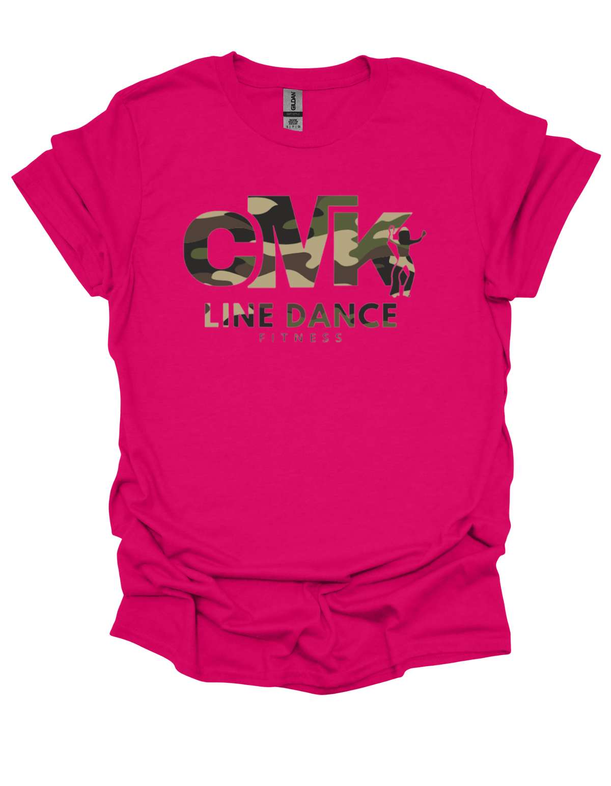 CMK Line Dance Fitness T-Shirt - Camo Logo