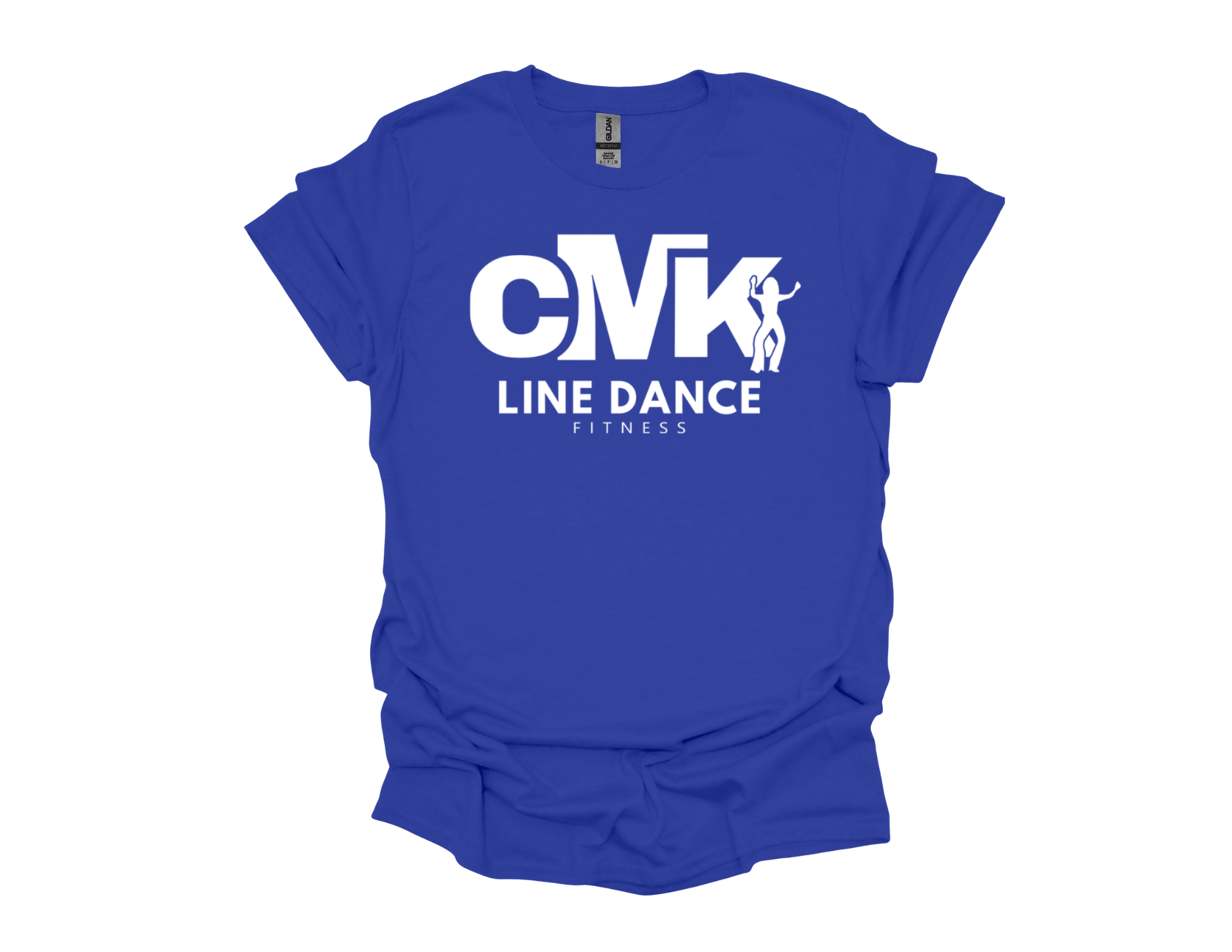 CMK Line Dance Fitness T-Shirt - White Glitter Logo