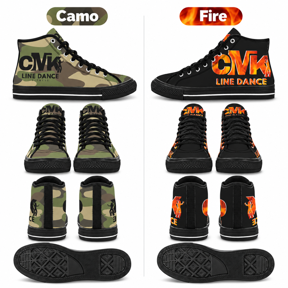 CMK Line Dance Camo High-Top Sneakers