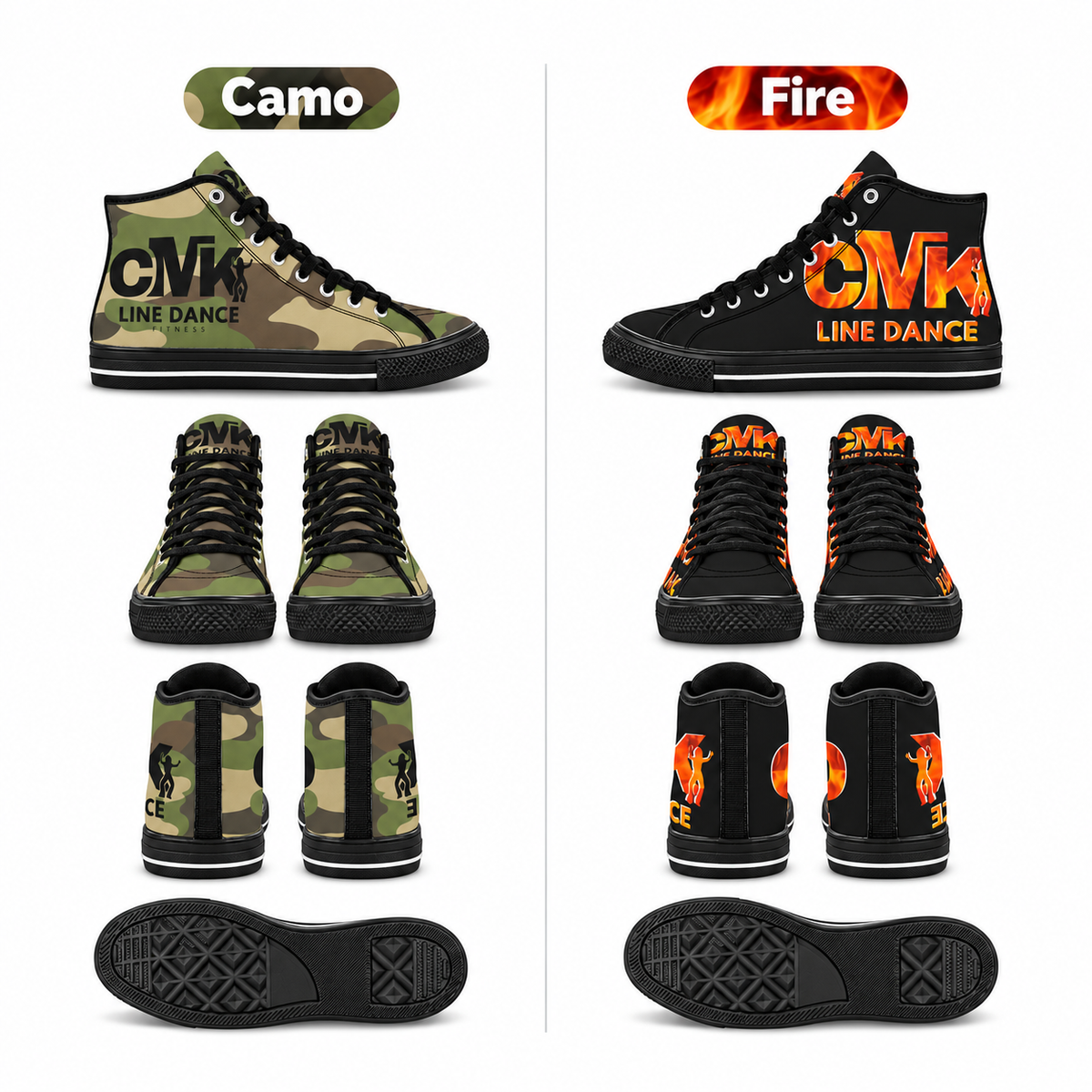 CMK Line Dance High-Top Sneakers
