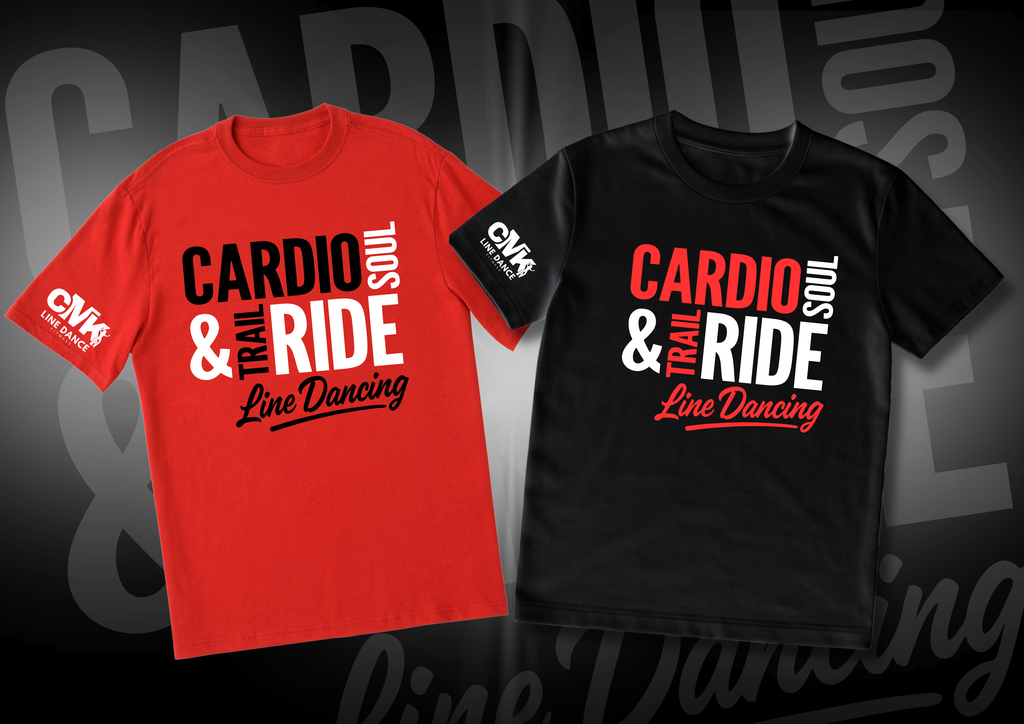 CMK Line Dance Fitness – “Cardio, Soul & Trail Ride” Tee
