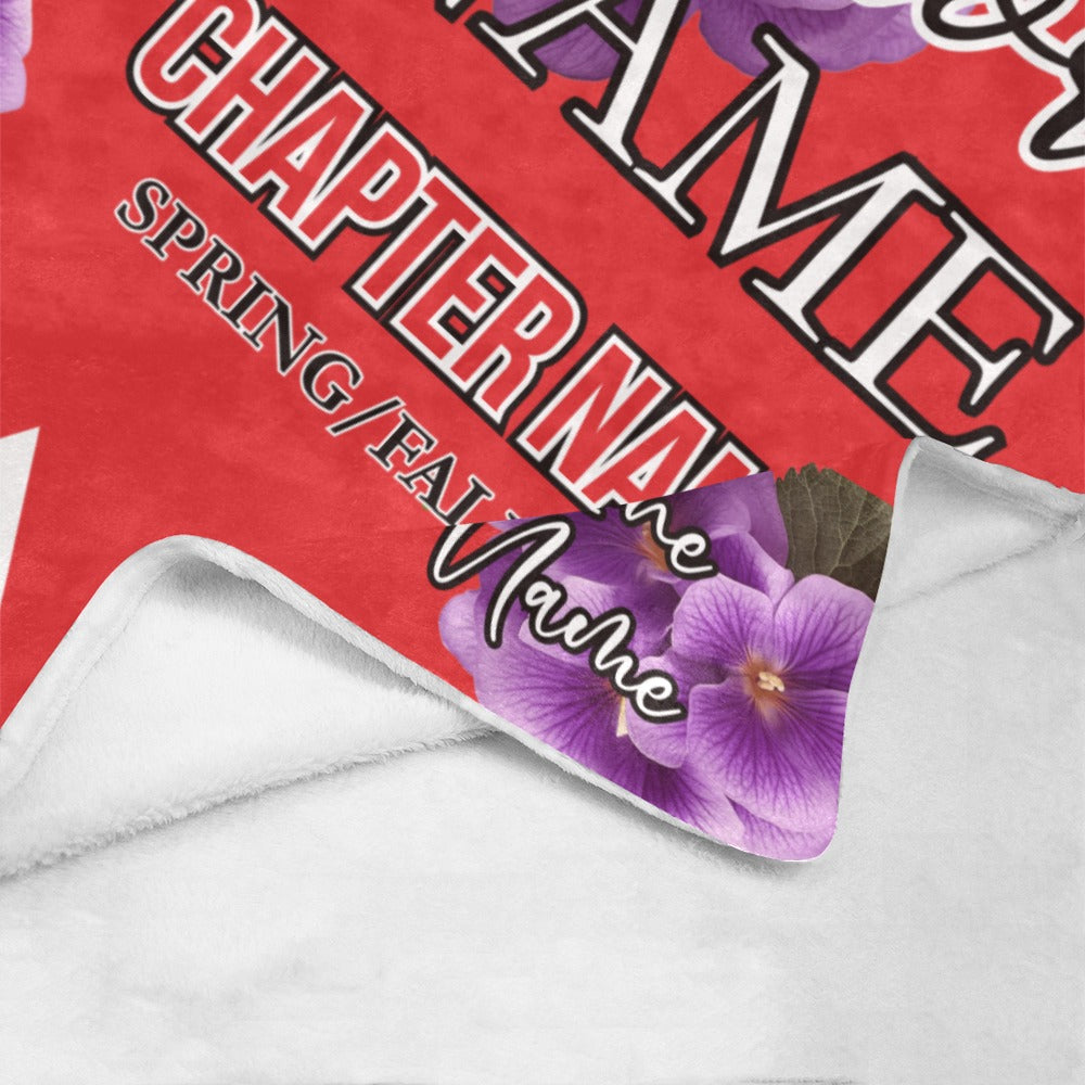 Greek - Personalized African Violet Sorority Micro Fleece Blanket