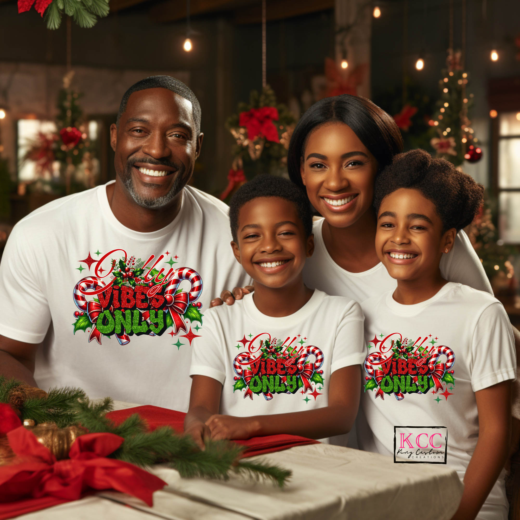 Jolly Vibes Only Holiday T-Shirt – Short & Long Sleeve Options