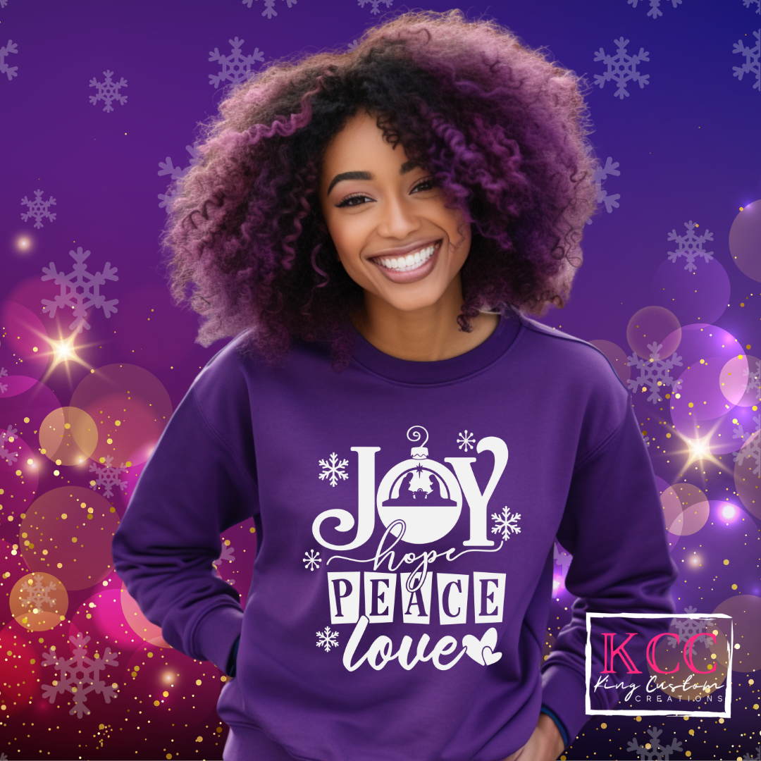Joy Hope Peace Love Holiday Sweatshirt