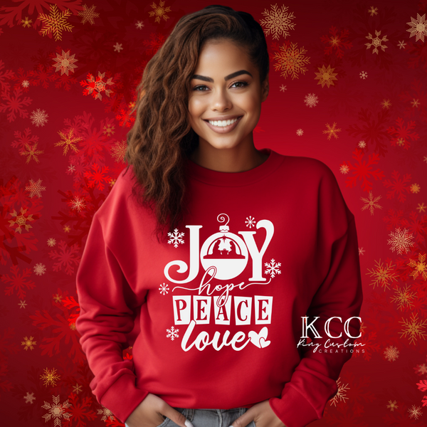 Joy Hope Peace Love Holiday Sweatshirt