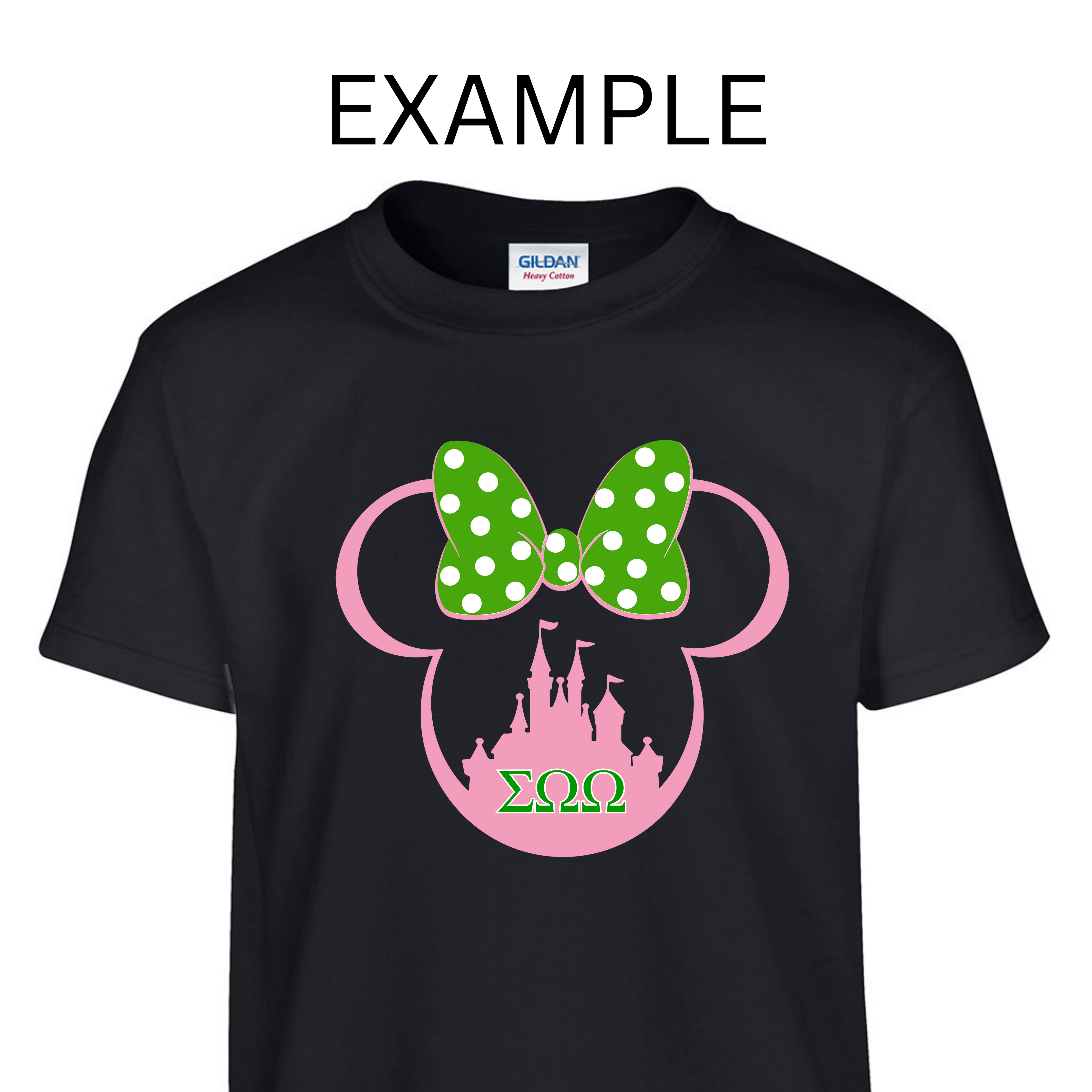 Greek- Minnie Mouse (Pink & Green)