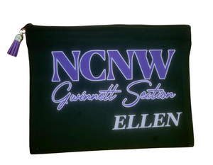 NCNW - NCNW Personalized Canvas Zipper Bag with Tassel