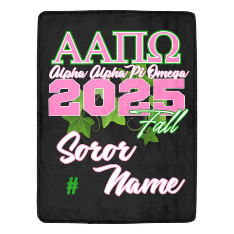 Greek - AAPiO Personalized Sorority-Inspired Micro Fleece Blanket