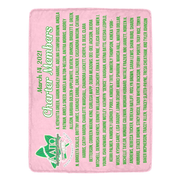Greek - Alpha Alpha Pi Omega – Charter Members Keepsake Blanket (60" x 80")