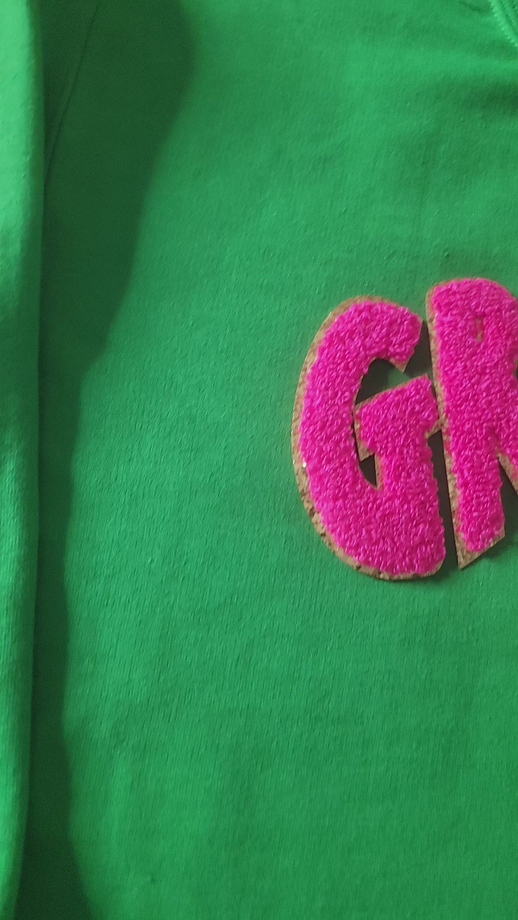 "Green Guy" Chenille Patch Sweatshirt