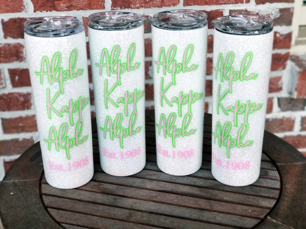 Drinkware - AKA - Alpha Kappa Alpha Est. 1908 Skinny Tumbler