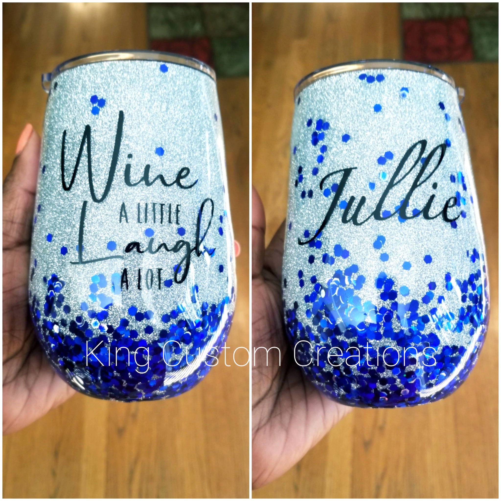 Drinkware - "Wine a Little Laugh Alot" Wine Tumbler