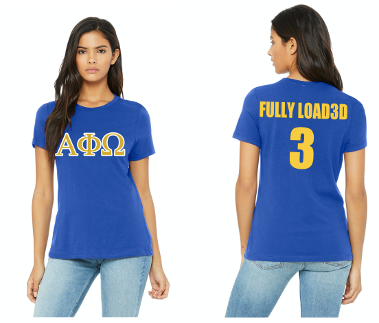 Custom - Greek T-Shirts with Line Name & Number