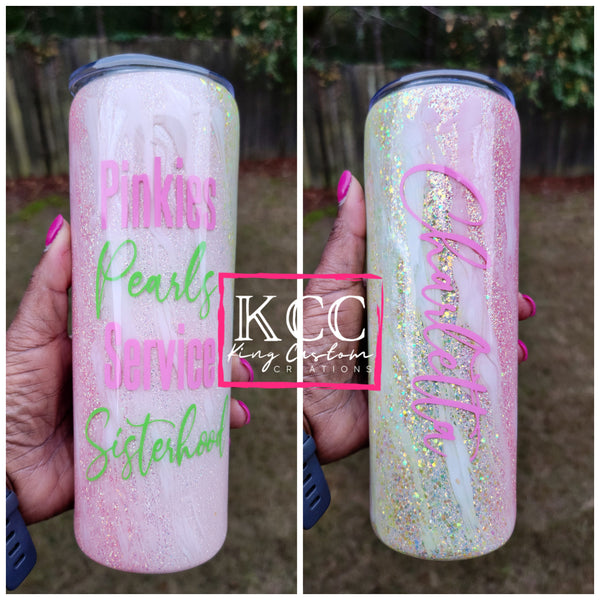 Drinkware - AKA - Pinkies Pearls Service Sisterhood