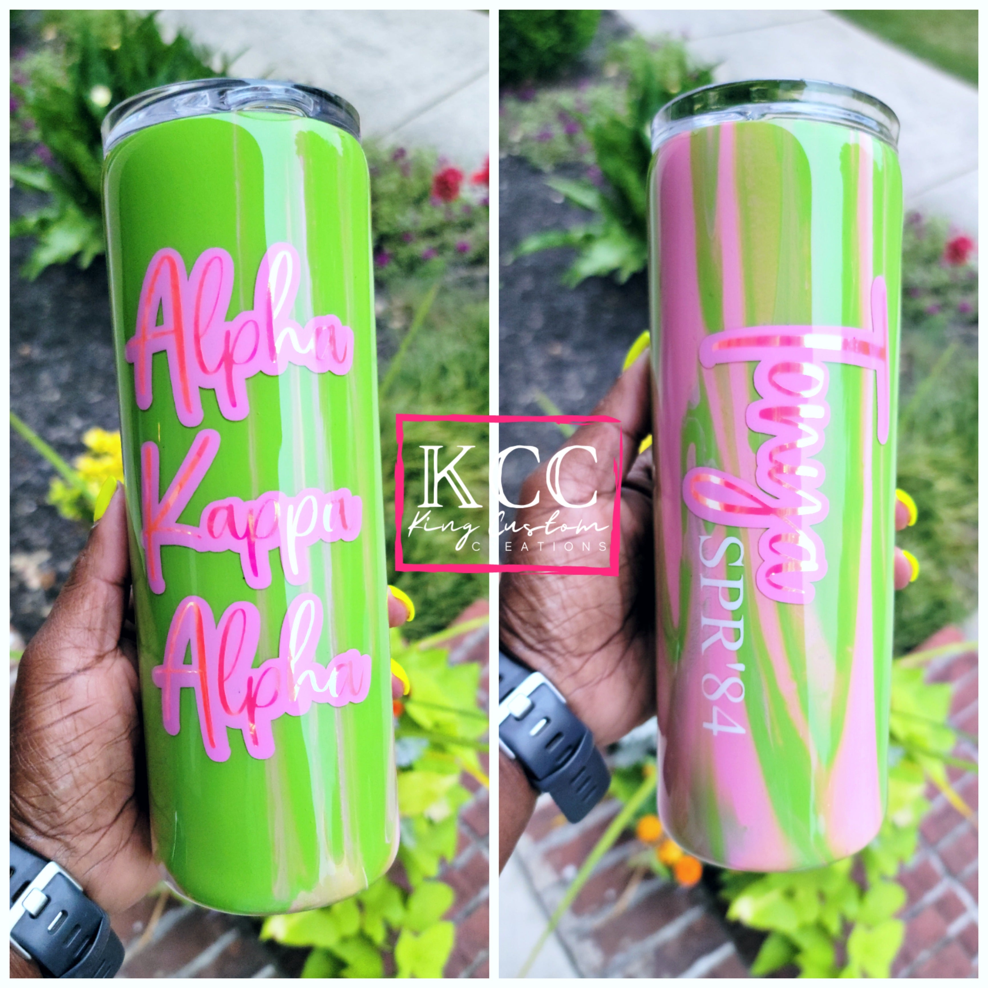 Drinkware - Custom Sorority Themed Marble Tumbler