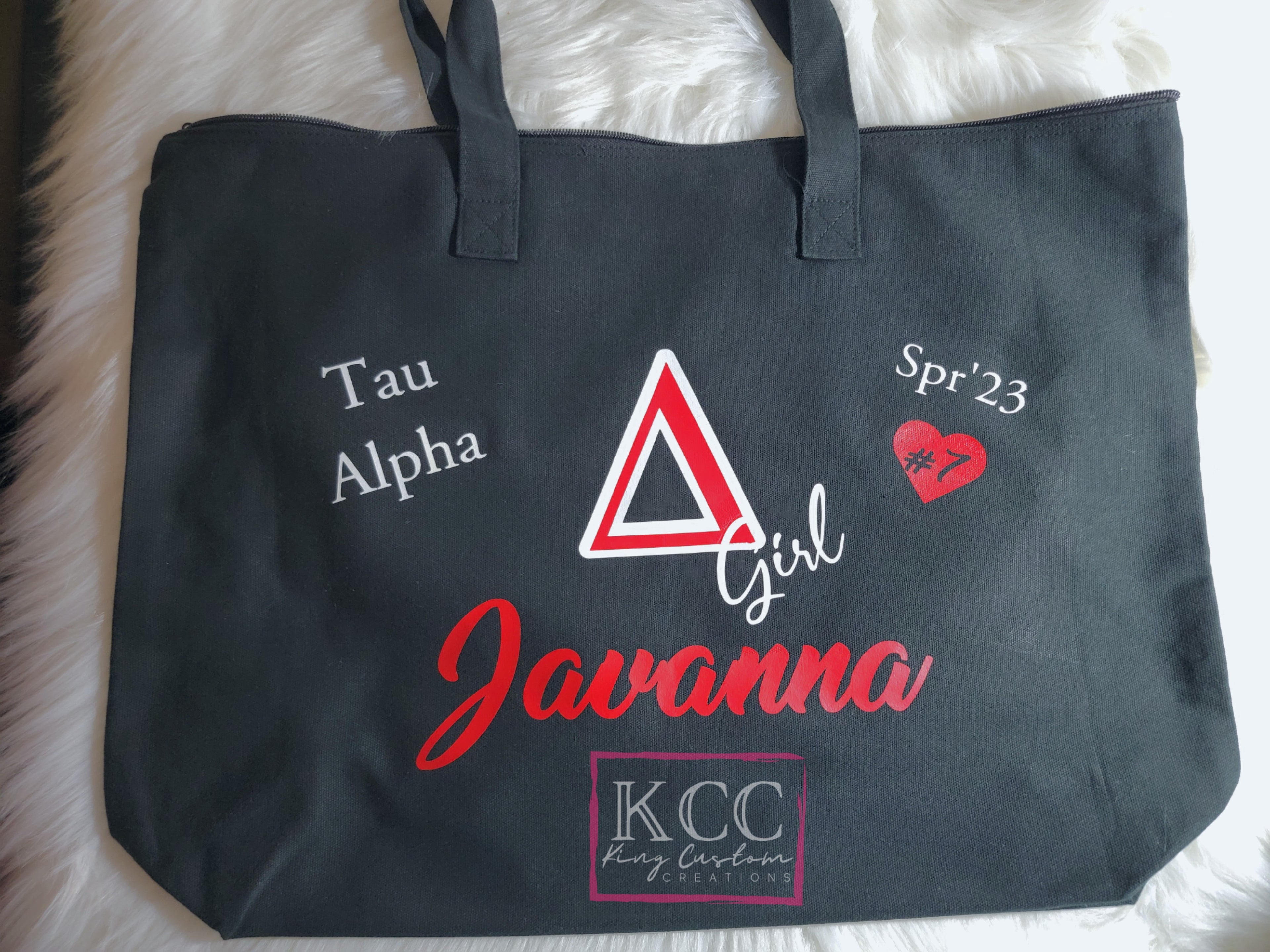 Greek - Sorority Zipper Tote Bag